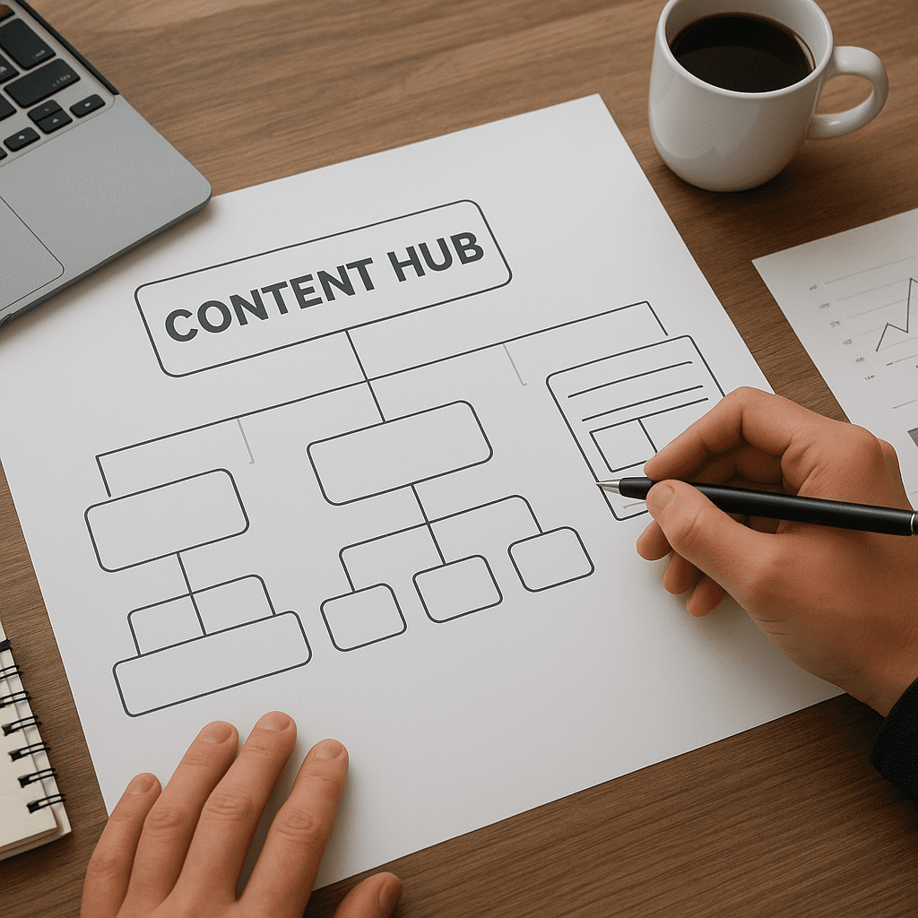 Jak projektować content huby zwiększające widoczność marki